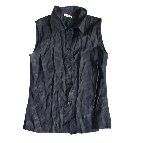 Agnona Linen Button Down Sleeveless Shirt - EU 42 - Picture 1 of 9
